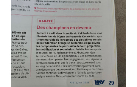 Des champions en devenir dans le journal de L'Haÿ les Roses en juin 2026